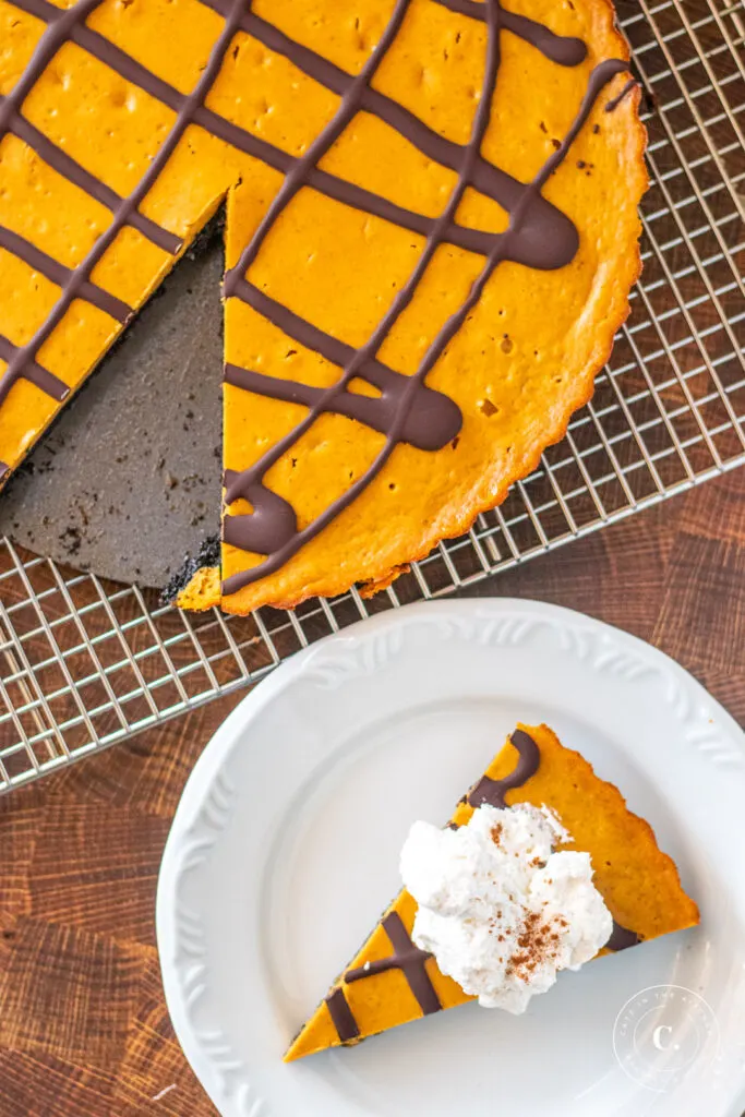 Pumpkin Chocolate Tart slice