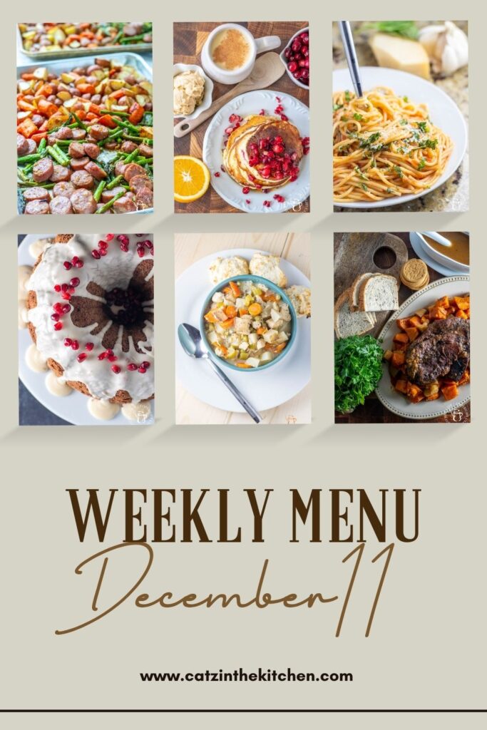 Weekly Menu for the Week of Dec 11