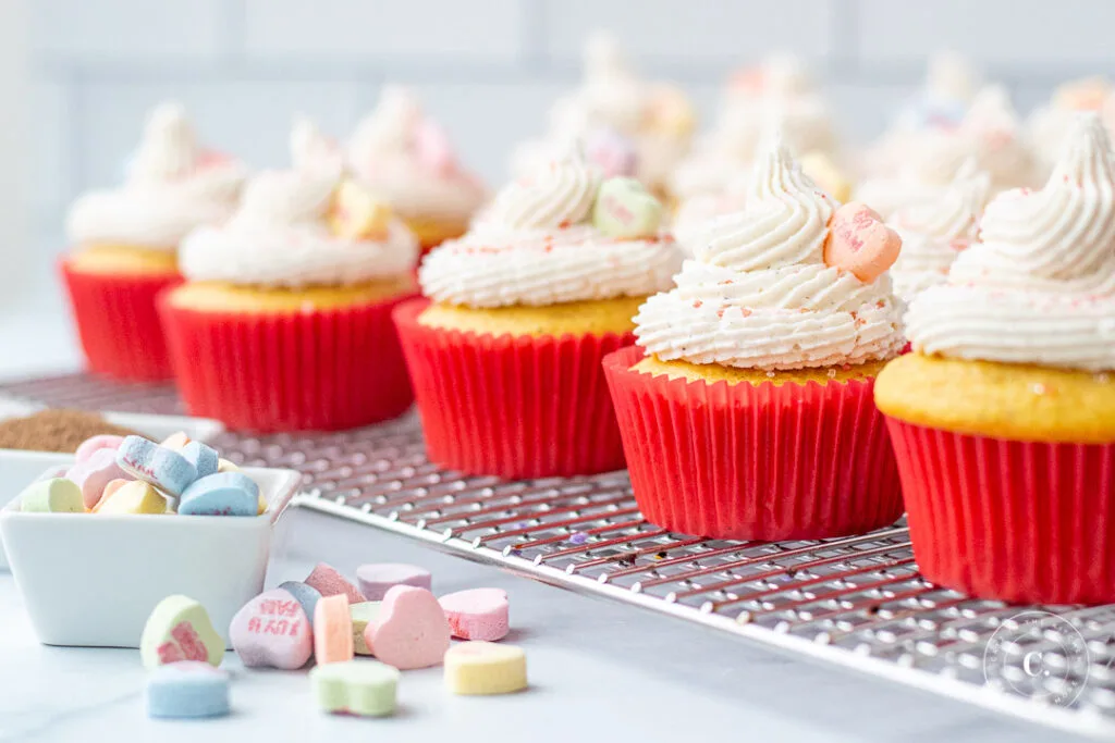 Sugar and Spice Cupcakes with ingredients 