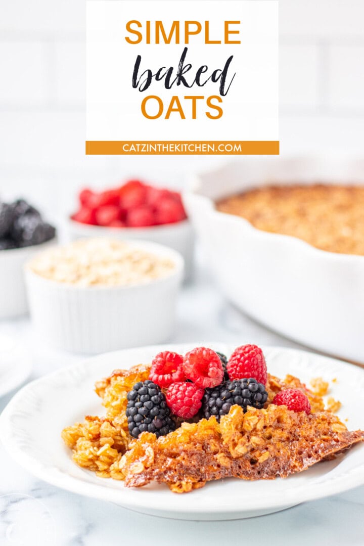 Simple Baked Oats - Catz in the Kitchen