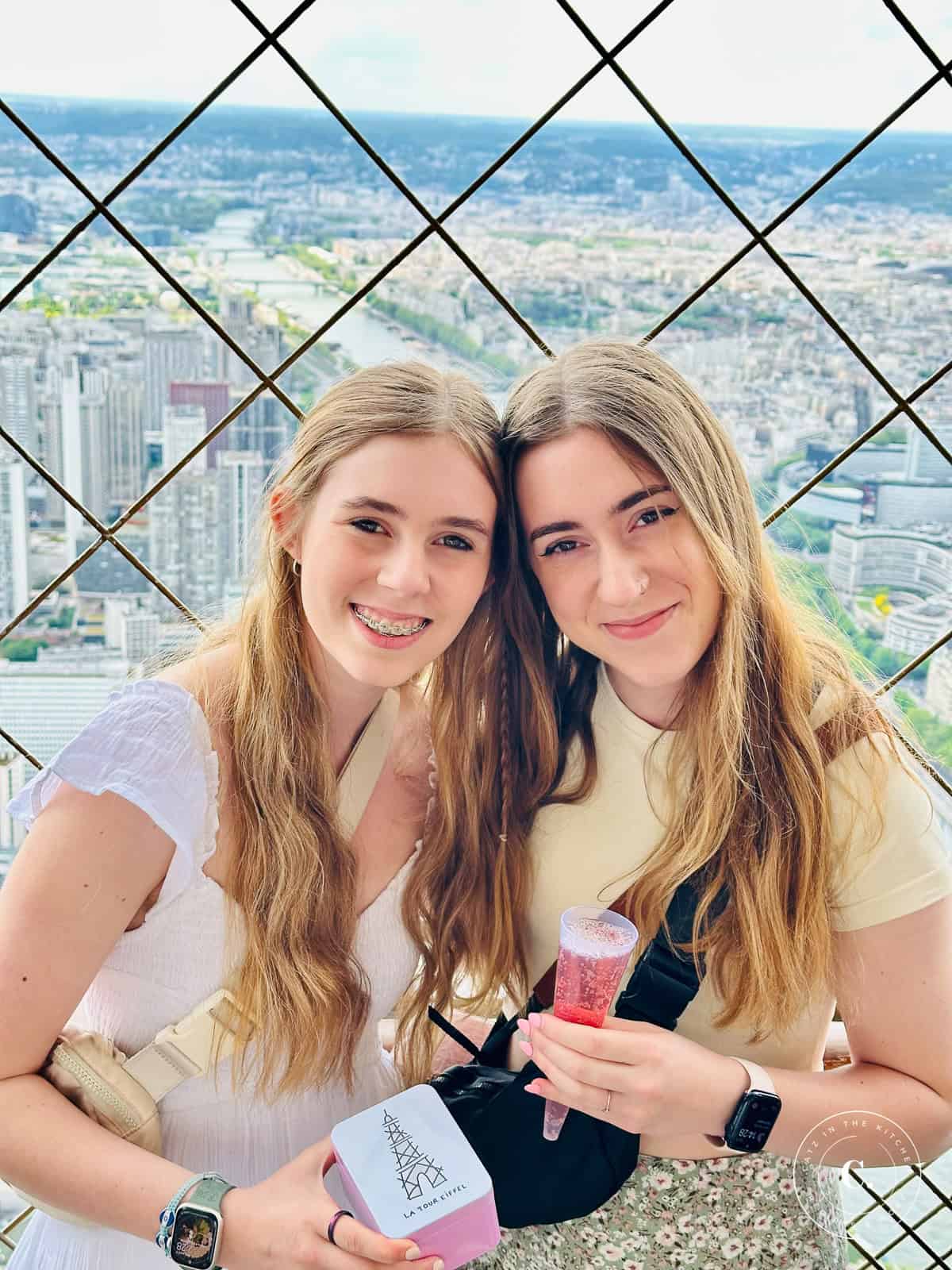 Grace and Eden atop the Eiffel Tower