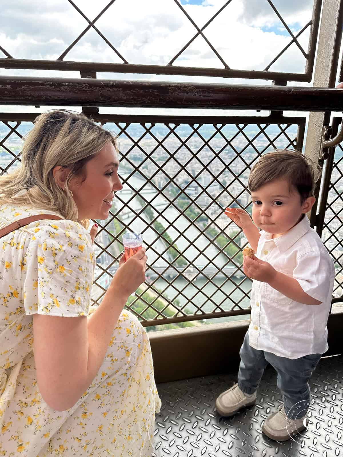 Chels and Cadáin atop the Eiffel Tower