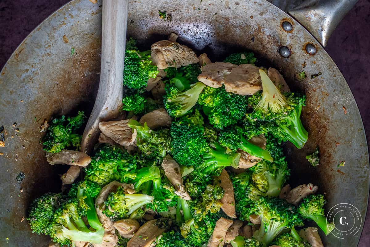 stir-fry in wok